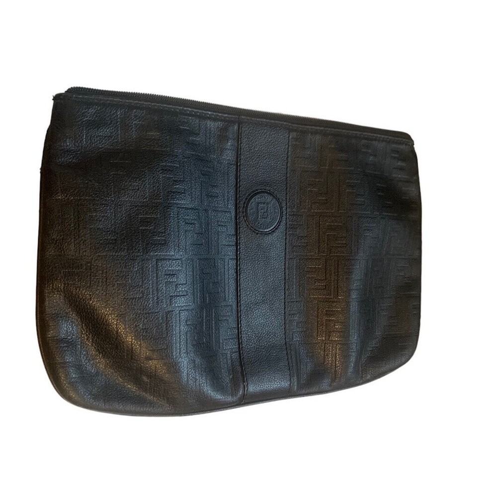 Vintage FENDI  Roma Italy  1925 Large Clutch 14x10